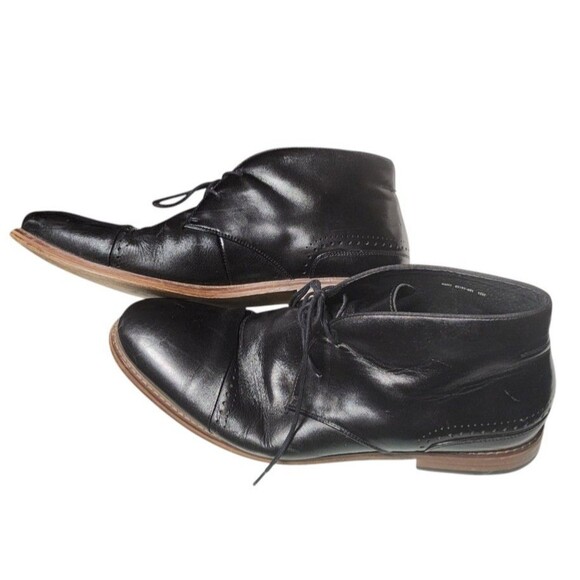 Stacy Adams Men\'s Ashby Cap-Toe Lace-Up Chukka Boots Size 15W Black Leather main image 7